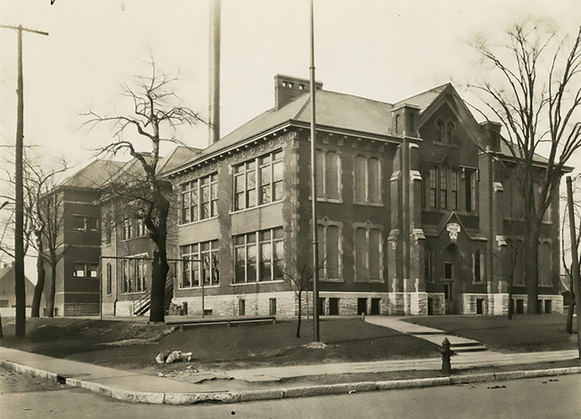 Indianapolis Public School 4 was located at 930 West Michigan Street