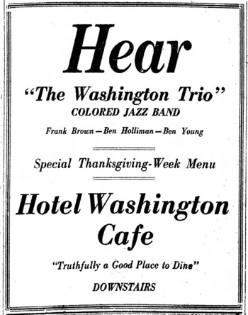 An ad that appeared in The Indianapolis Star on November 26, 1919